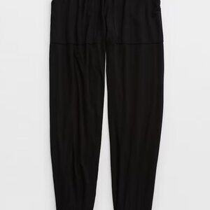 Aerie - Real Soft Black Foldover Joggers